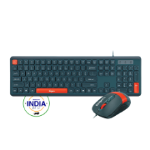Picture of Rangeela Series Velvet Combo C4 - Bottle Green + Orange (Wired Deskset)