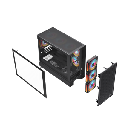 Picture of QuikFINGERS HyperHawk Gaming Cabinet (Black)